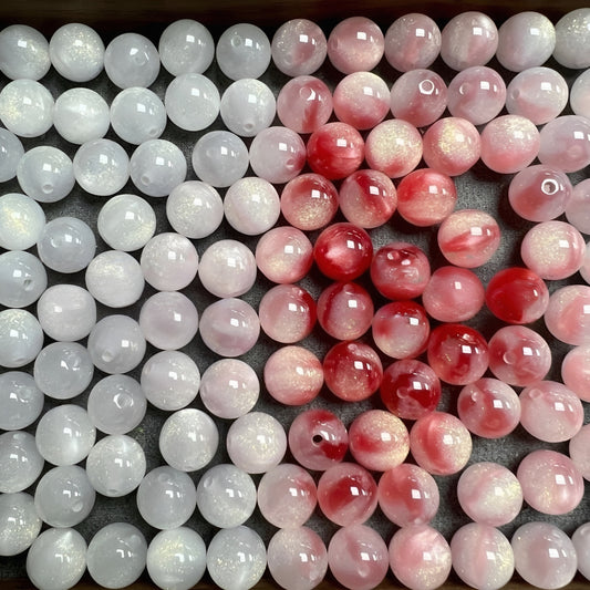 Color-Changing Glass Beads (White to Red)