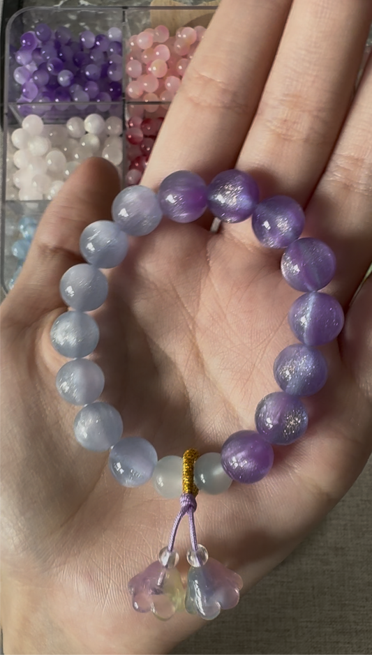 Color-Changing Glass Beads (Light Blue to Purple)