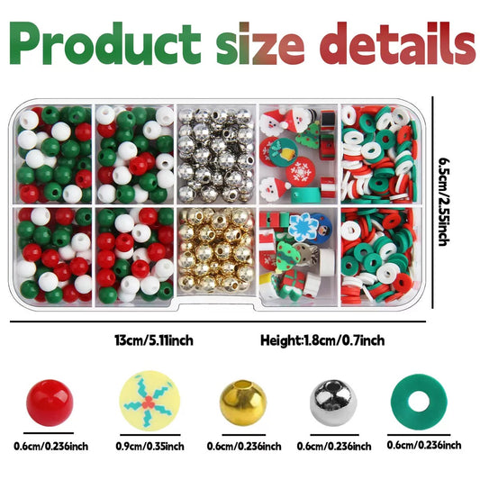 Christmas DIY Bracelet Beads Kit - Mixed Beads for Jewelry Making