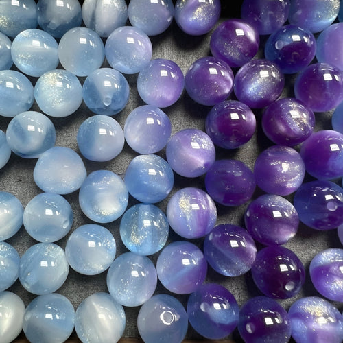 Color-Changing Glass Beads (Light Blue to Purple)